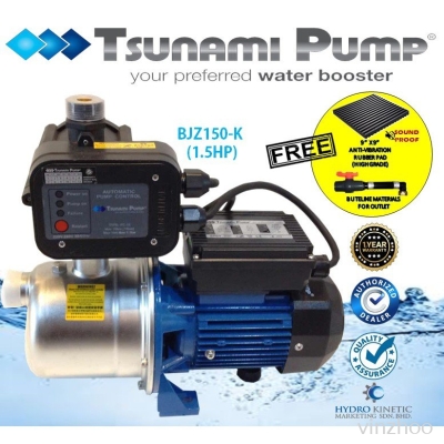 Tsunami BJZ150-K Self Priming Jet Water Pump (1.5HP) Pam Air **Installation Available