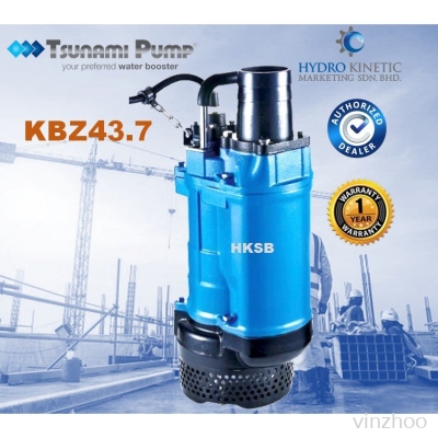 Tsunami KBZ 43.7 (5.0HP) submersible dewatering pump with rigid cast iron body