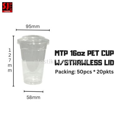 MTP 16OZ CAWAN PET (+PENUTUP STRAWLESS)