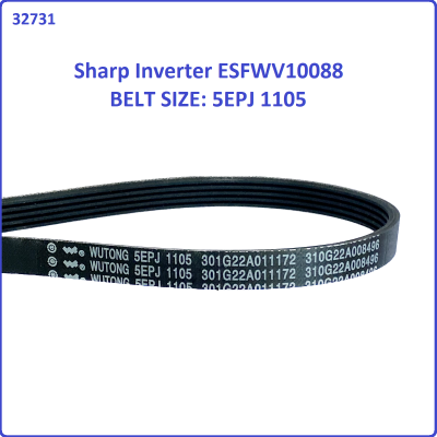 Code: 32731 Sharp Inverter ESFWV10088 Belt 5EPJ 1105 Original for washing machine use