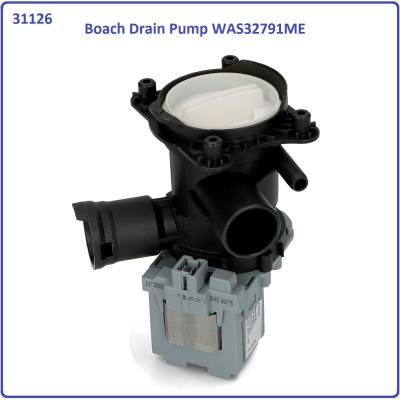 Code: 31126 BOSCH WGG234E0SG / WAN22121SG / WAS20460SG / WAS24468ME / WAS28448ME / WAS32791ME Drain 