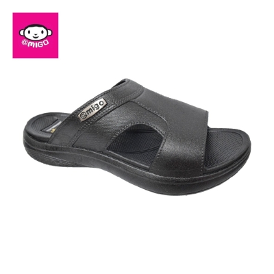 MEN COMFORT PVC SLIPPER (P 8009 N-BK) (SS.L)