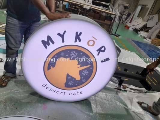 Mykori Double Side Round Shape Lightbox Signage At Kuala Lumpur 