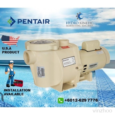 PENTAIR WHISPERFLO SWIMMING POOL PUMP C/W 1.0HP (USA) 230V/50hz - 42gpm@50foot