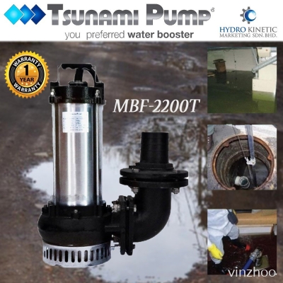 TSUNAMI MBF2200T INDUSTRIAL SUBMERSIBLE SEWAGE PUMP