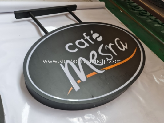 Signboard Mesra # 3D Box Up Aluminum #Cafe Signboard