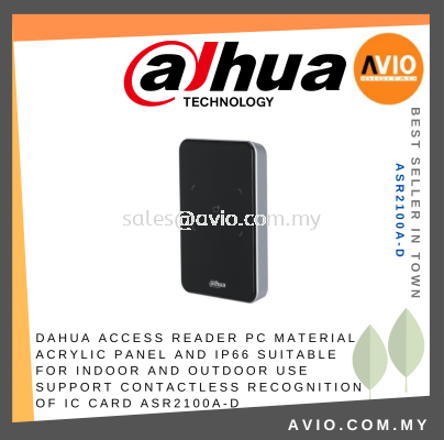 DAHUA Access Reader PC material acrylic panel and IP66 suitable for indoor and outdoor use Support contactless recognition of IC card ASR2100A-D