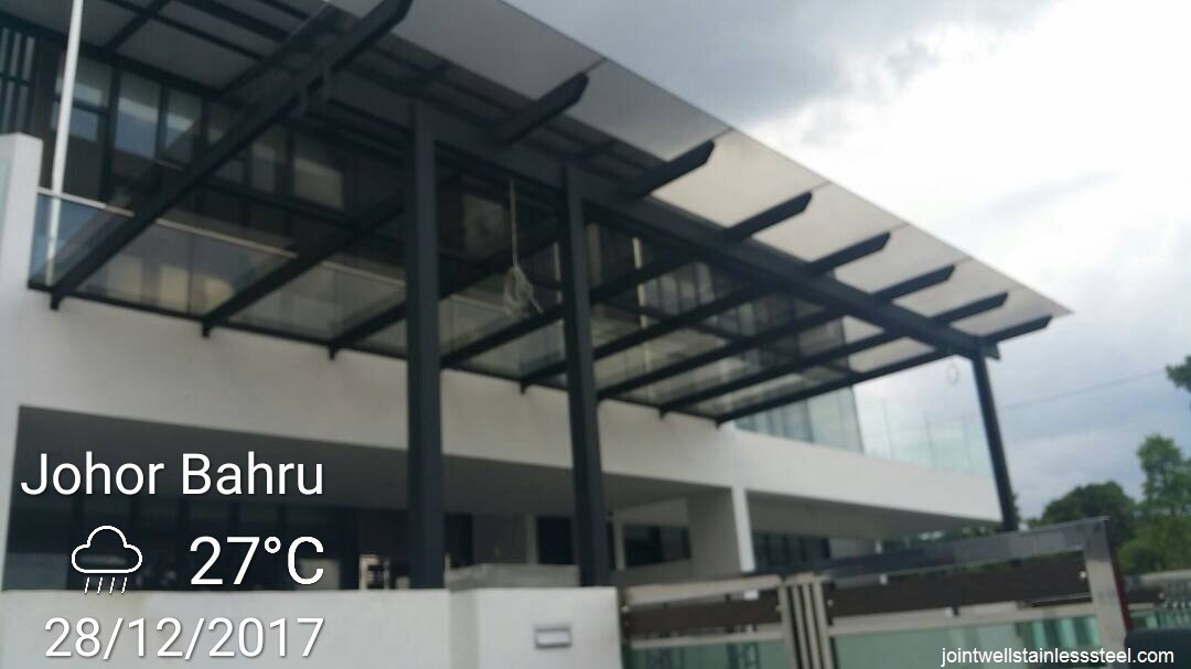 Johor Bahru Glass Canopy Glass Canopy / Glass Awning Roofing & Awning Malaysia Reference Renovation Design 