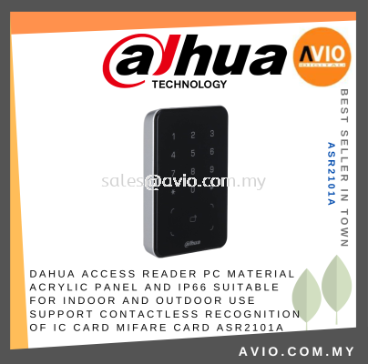 DAHUA Access Reader PC material acrylic panel and IP66 suitable for indoor and outdoor use Support contactless recognition of IC card Mifare card ASR2101A