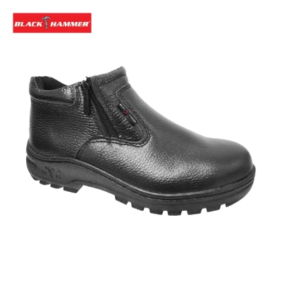 MEN MID CUT DOUBLE ZIP SAFETY SHOE (BH 0993-BK)(SMN.NM))