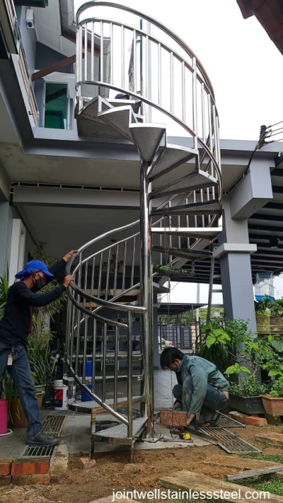 Stainless Steel Spiral Staircase