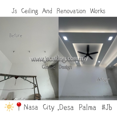 Cornice Ceiling Design #Delsa Palma #Jb #MasterBedRoom Design #Included. Wiring #And Installation #Free On-Site Quotation #Free On- Site Measurement 