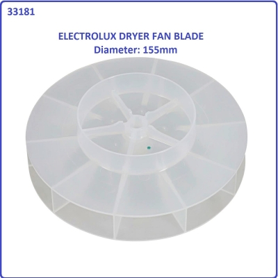 Code: 33181 Electrolux EDV6051 / EDV6552 / EDV605 / EDV705 / EDV7051 / EDV7552 / EDS7051 Dryer Fan B