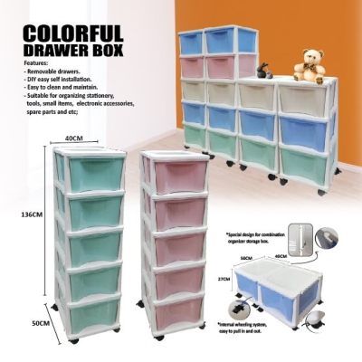 (1300C-5) COLORFUL DRAWER BOX