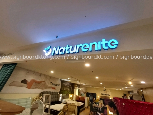 Naturenite Indoor Shopping Mall 3D Box Up LED Frontlit Lettering Signage At Kuala Lumpur