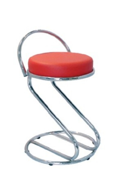 Low Bar Stool with chrome S base AIM779C