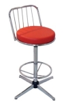 High Bar Stool with backrest and round ring AIM776C Bar Stool Bar Stools / Bar Tables