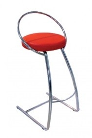 High Bar Stool with chrome L base AIM773C