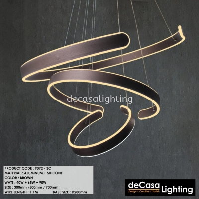 MODERN 4 RING PENDANT LIGHT (9072-3C)