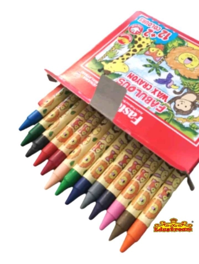 Faster Fabulous Wax Crayon 12 Colour