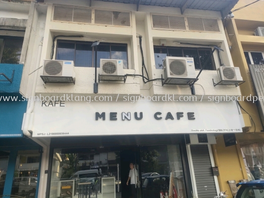 Menu Cafe 3D PVC Cut Out Lettering Signage At KL