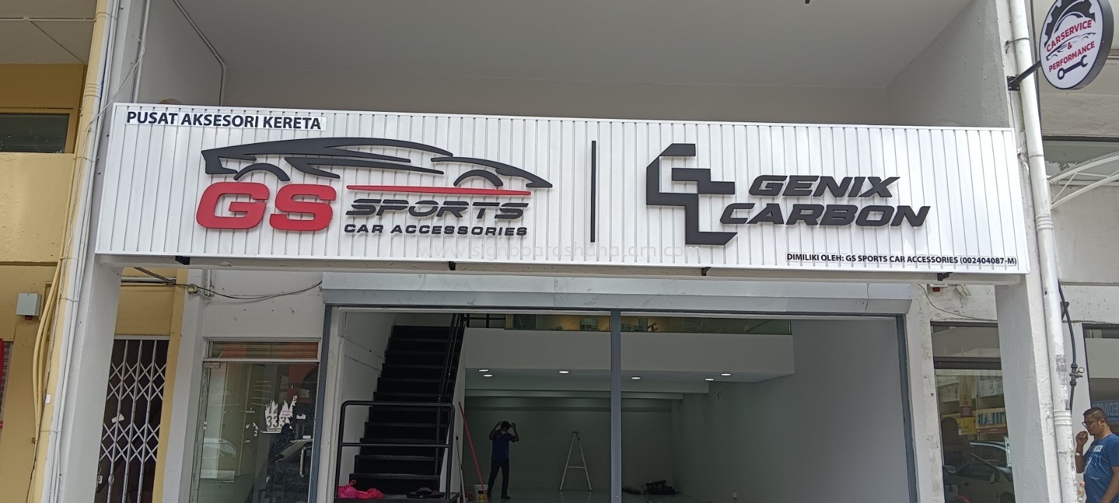 GS Sports Car Accessories - 3D Box Up Backlit Aluminium Panel Signboard at KL