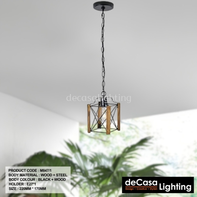 WOOD PENDANT LIGHT (M847)