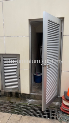 aluminium Louvres swing door @Presint 2,putrajaya 