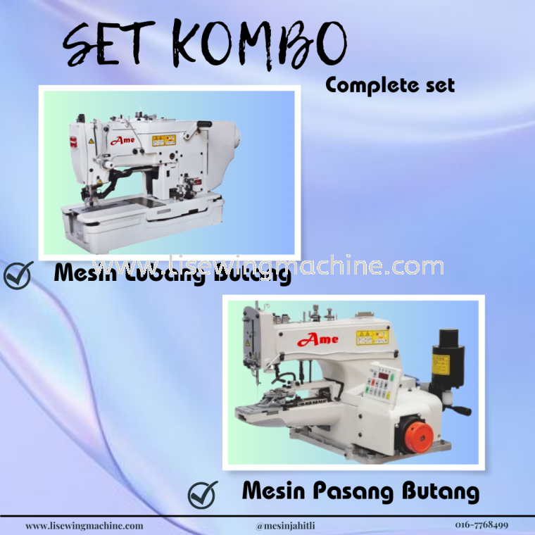 Mesin Jahit Lubang butang + mesin Jahit Butang [ promosi price ]