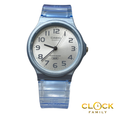 Casio Analog Blue Transparent Resin Band Ladies Watch MQ-24S-2B