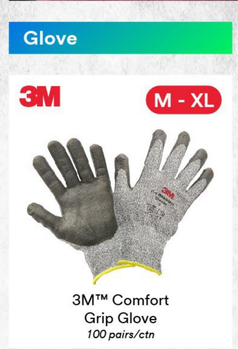 3M COMFORT GRIP GLOVE (100-PAIR/CTN)