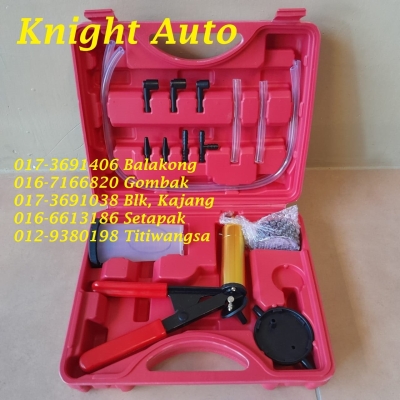 KGT 2 in 1 Brake Bleeder Kit 16 pcs Hand Held Vacuum Pump Test Set ID34606