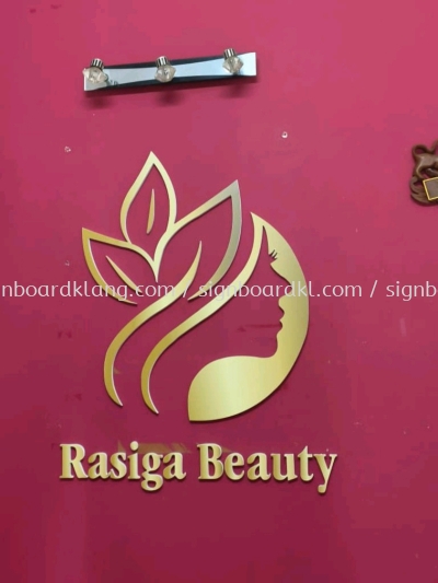 Rasiga Beauty PVC Cut Out 3D Lettering Logo Indoor Signage At Puchong