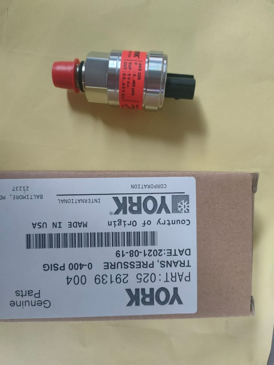 YORK (JCI) 025-29139-004 (001) TRANSDUCER PRESS (MEI)(REPLACED:025-29139-001)