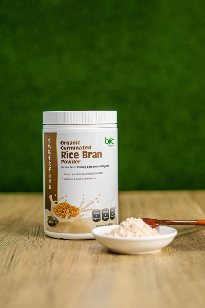 BNC ORGANIC GERMINATED RICE BRAN POWDER  200G/CAN 