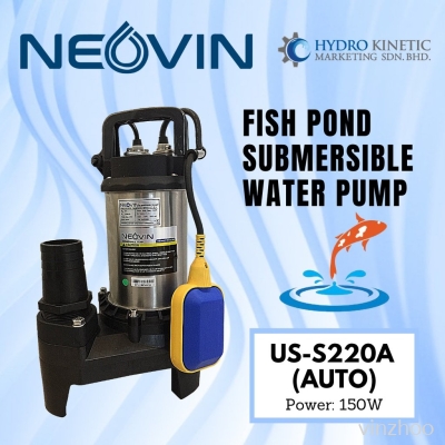 NEOVIN US-S220A 0.2HP Auto Submersible Fish / Koi Pond Pump / Kolam Ikan