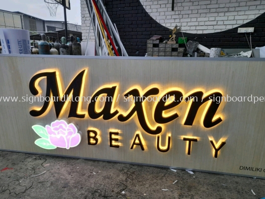 Maxen Beauty EG Box Up 3D LED Backlit Lettering Signboard At Kuala Lumpur 