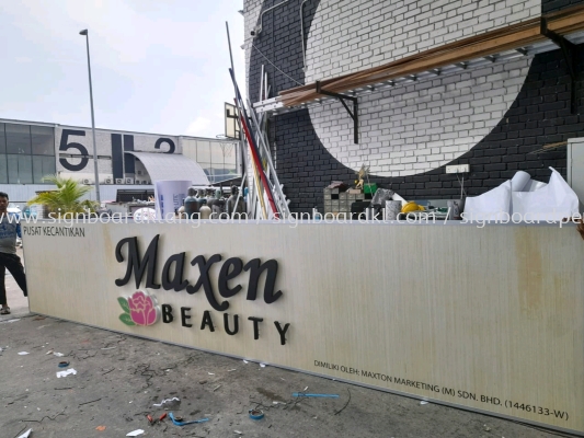 Maxen Beauty EG Box Up 3D LED Backlit Lettering Signboard At Kuala Lumpur 