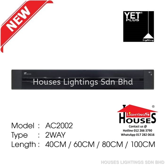 YETPLUS AC2002 - 60CM 80CM 100CM - BK (2 WAY) 32A POWER TRACK YET Power ...