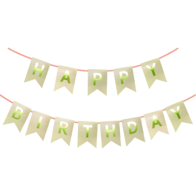 Banner Happy Birthday *Ivory - Small (P-BN-8936IV)