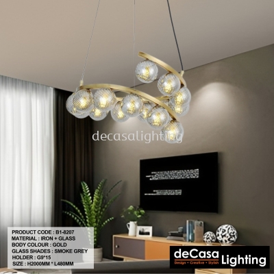 MODERN GLASS BALL PENDANT LIGHT (B1-8207)