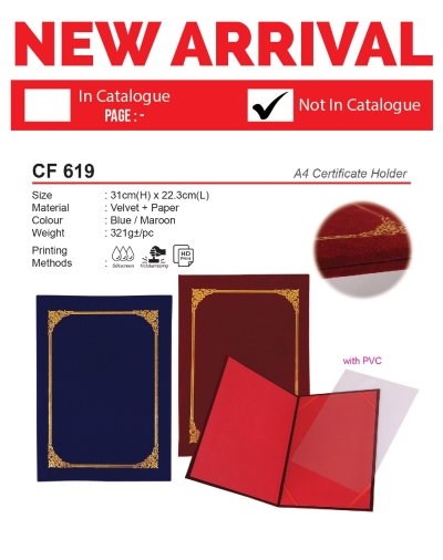 CF 619 A4 Certificate Holder