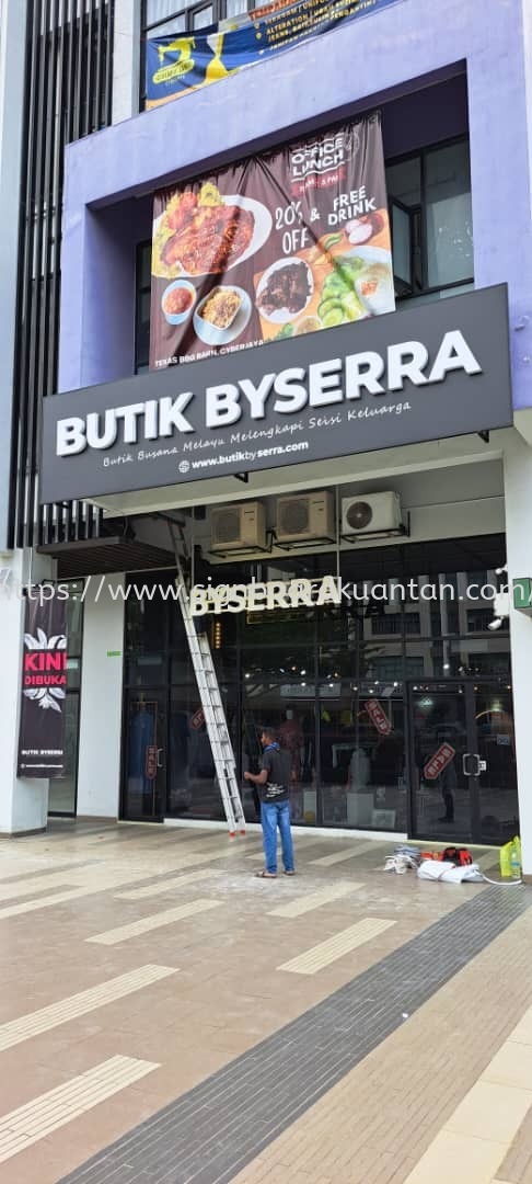 BUTIK BYSERRA OUTDOOR 3D LED FRONTLIT SIGNBOARD SIGNAGE AT  CHUKAI, KIJAL, KERTEH, KEMASIK, TELUK KALUNG, BANDAR SERI BANDI, JABUR, RANTAU PETRONAS KEMAMAN TERENGGANU MALAYSIA