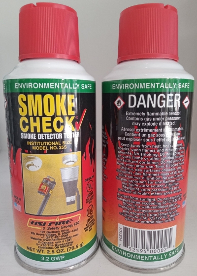 SMOKE-CHECK HIS TESTER SMOKE SPRAY 25S (2.5OZ/CAN)