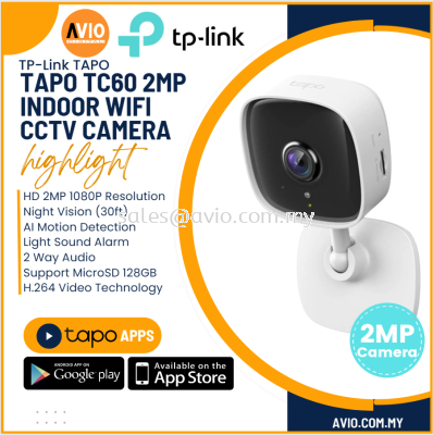 Tapo TP-Link 2MP 1080p Full HD Home Security Wi-Fi Smart Camera, Alexa  Enabled, 2-Way Audio, Night Vision, Motion Detection, Sound and Light  Alarm