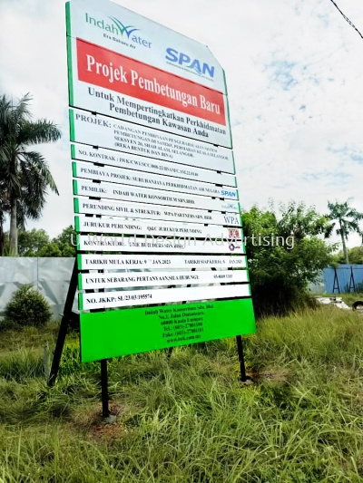 Construction Site Project Signboard | Papan Iklan Projek Tapak Pembinaan | Manufacture Supply Install | Malaysia 