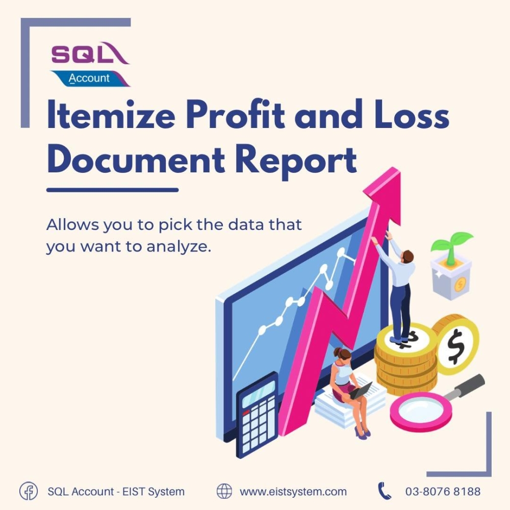 SQL Account -  Itemize Profit and Loss Document Report