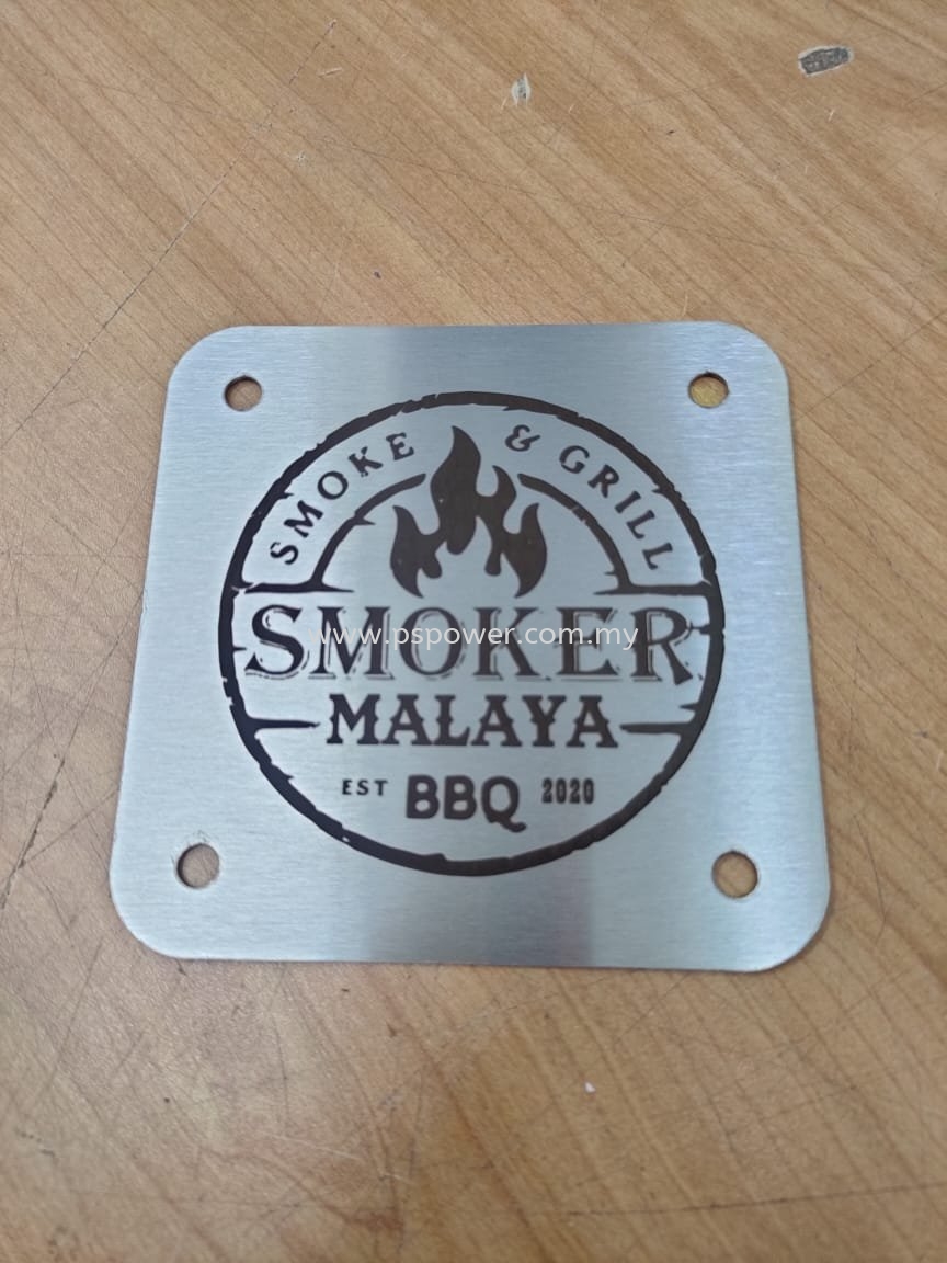 Laser marking service BBQ store logo