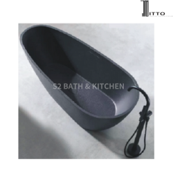 Itto IT-VK-AD003BL Standalone Black Bathtub