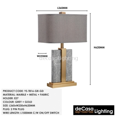 MARBLE TABLE LAMP (T816)